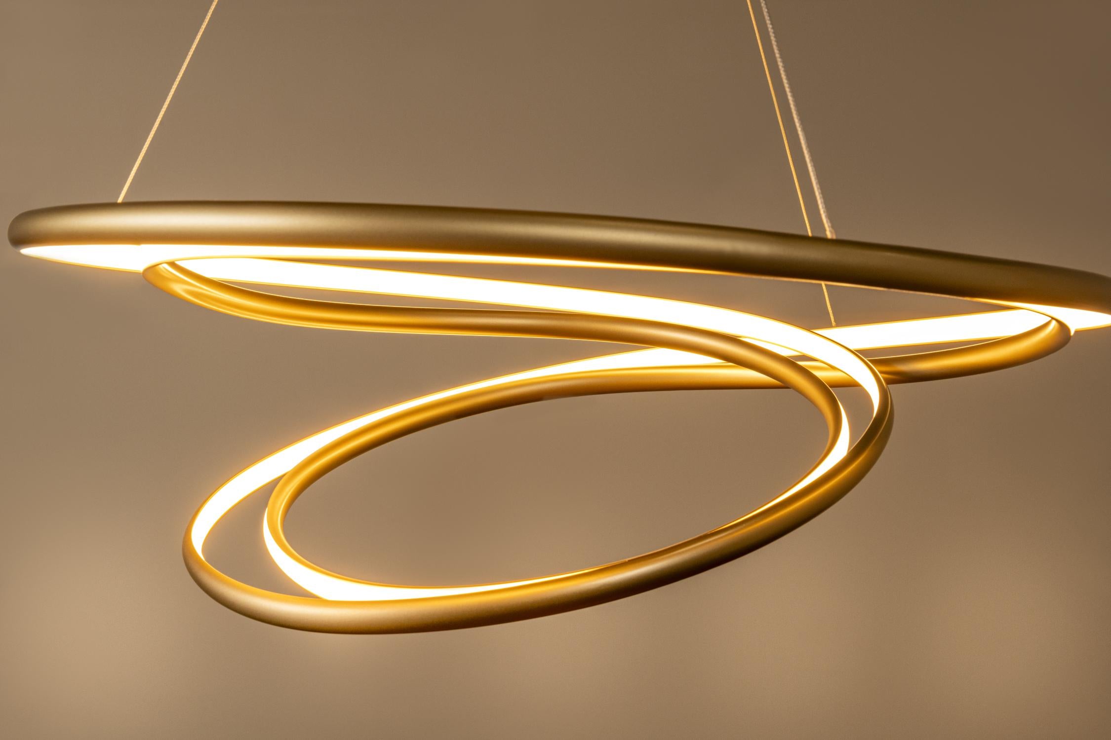 SARDANA - Hanglamp - Ø 80 cm - LED Dimb. - 1x74W 2700K - Mat Goud / Messing