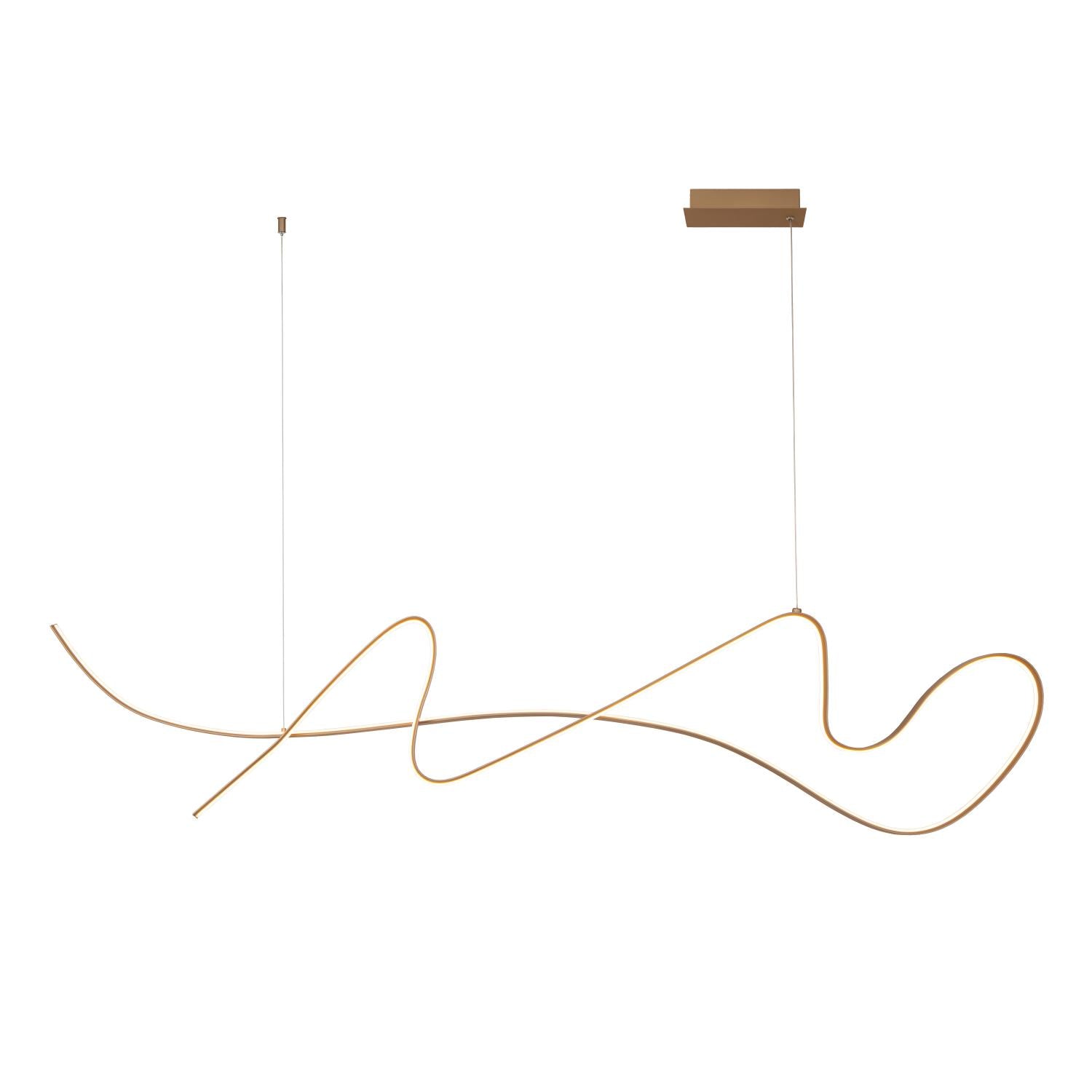 LAMBADA - Suspension - LED Dimmable - 1x47W 2700K - Couleur Champagne