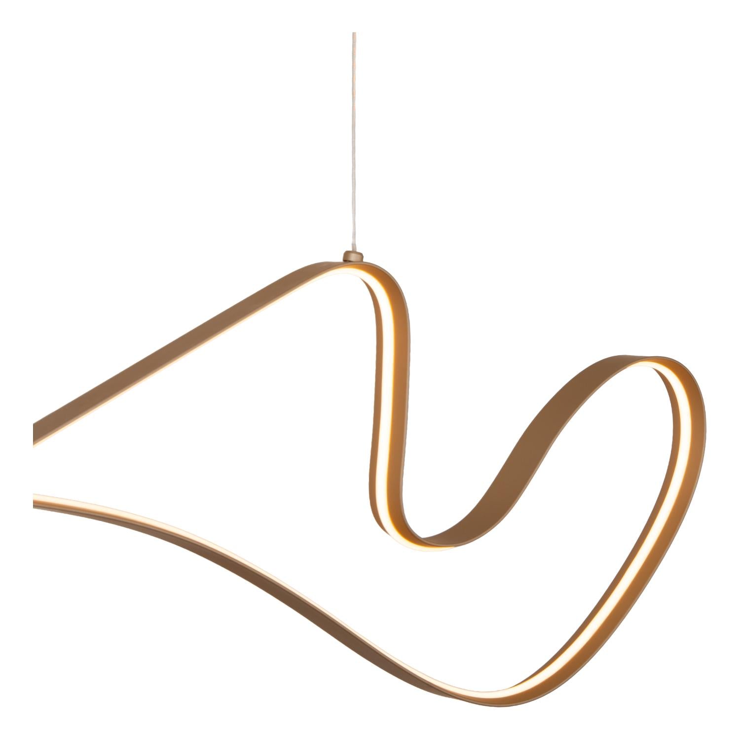 LAMBADA - Suspension - LED Dimmable - 1x47W 2700K - Couleur Champagne