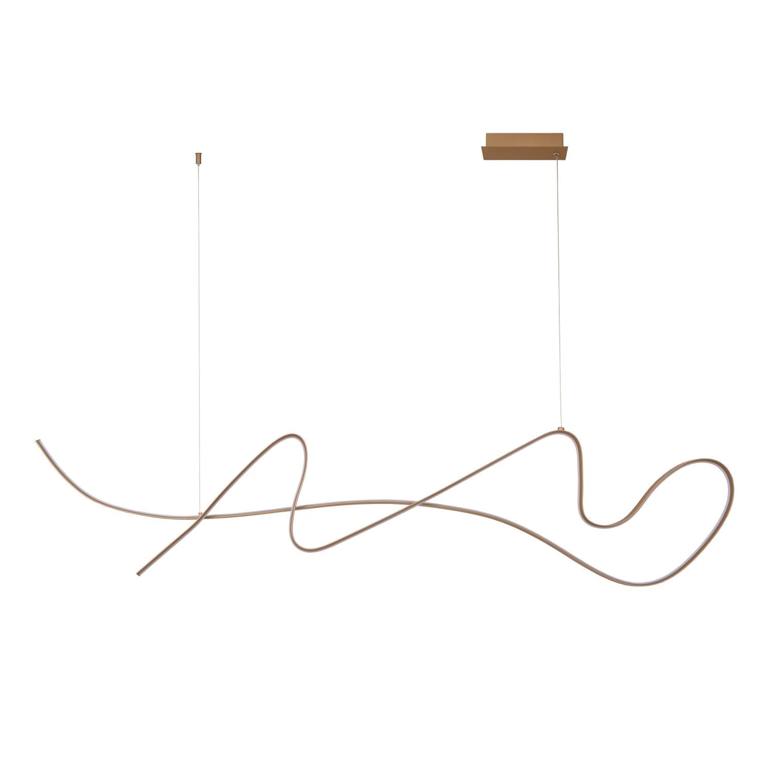LAMBADA - Suspension - LED Dimmable - 1x47W 2700K - Couleur Champagne