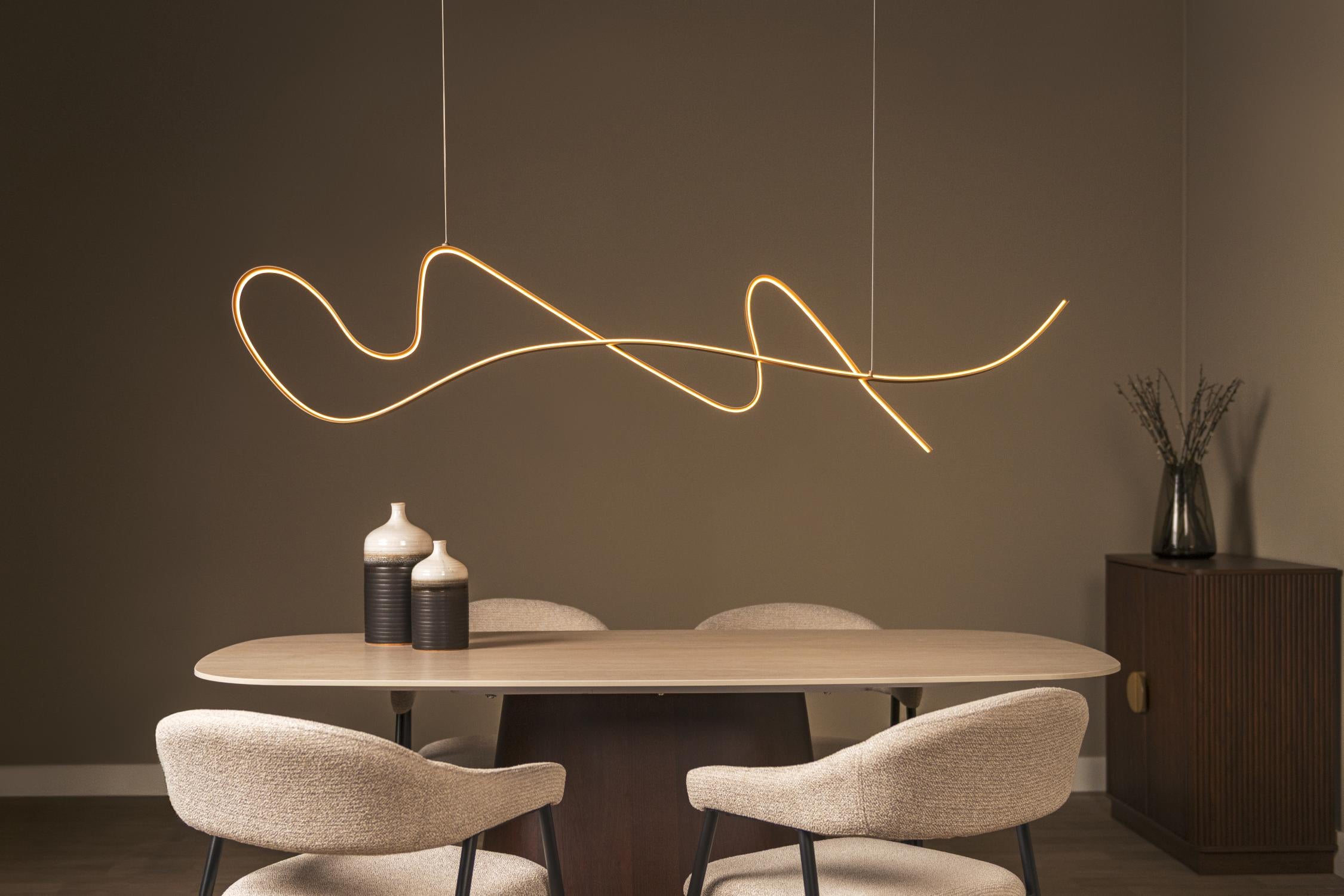 LAMBADA - Suspension - LED Dimmable - 1x47W 2700K - Couleur Champagne