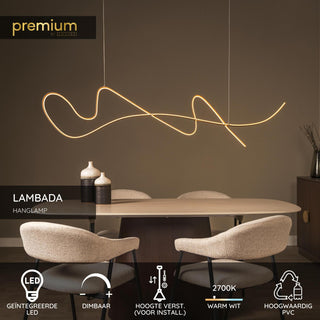 LAMBADA - Hanglamp - LED Dimb. - 1x47W 2700K - Champagne kleur