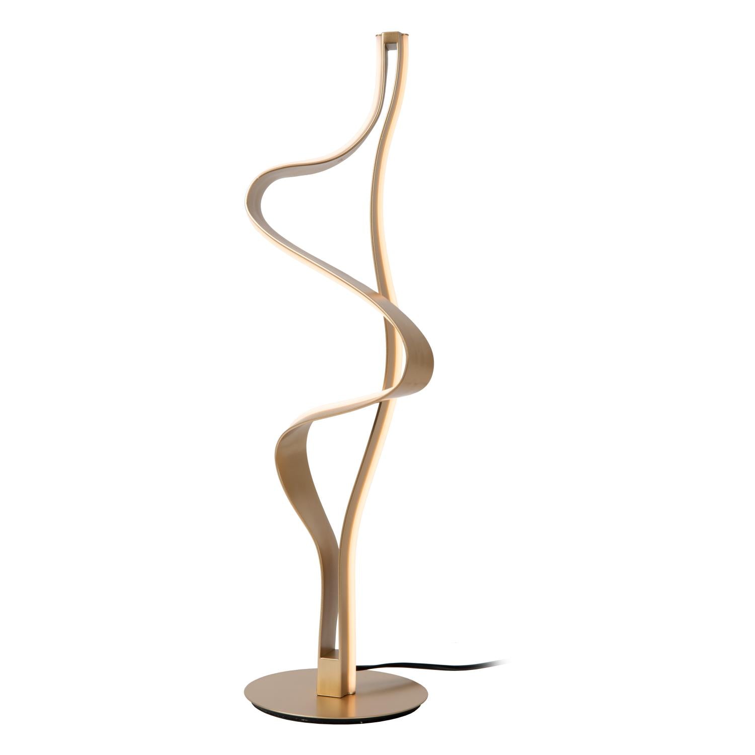 LAMBADA - Lampe de table - LED Dimmable - 1x19W 2700K - Or mat / Laiton