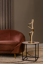 LAMBADA - Table lamp - LED Dimmable - 1x19W 2700K - Matt gold / Brass