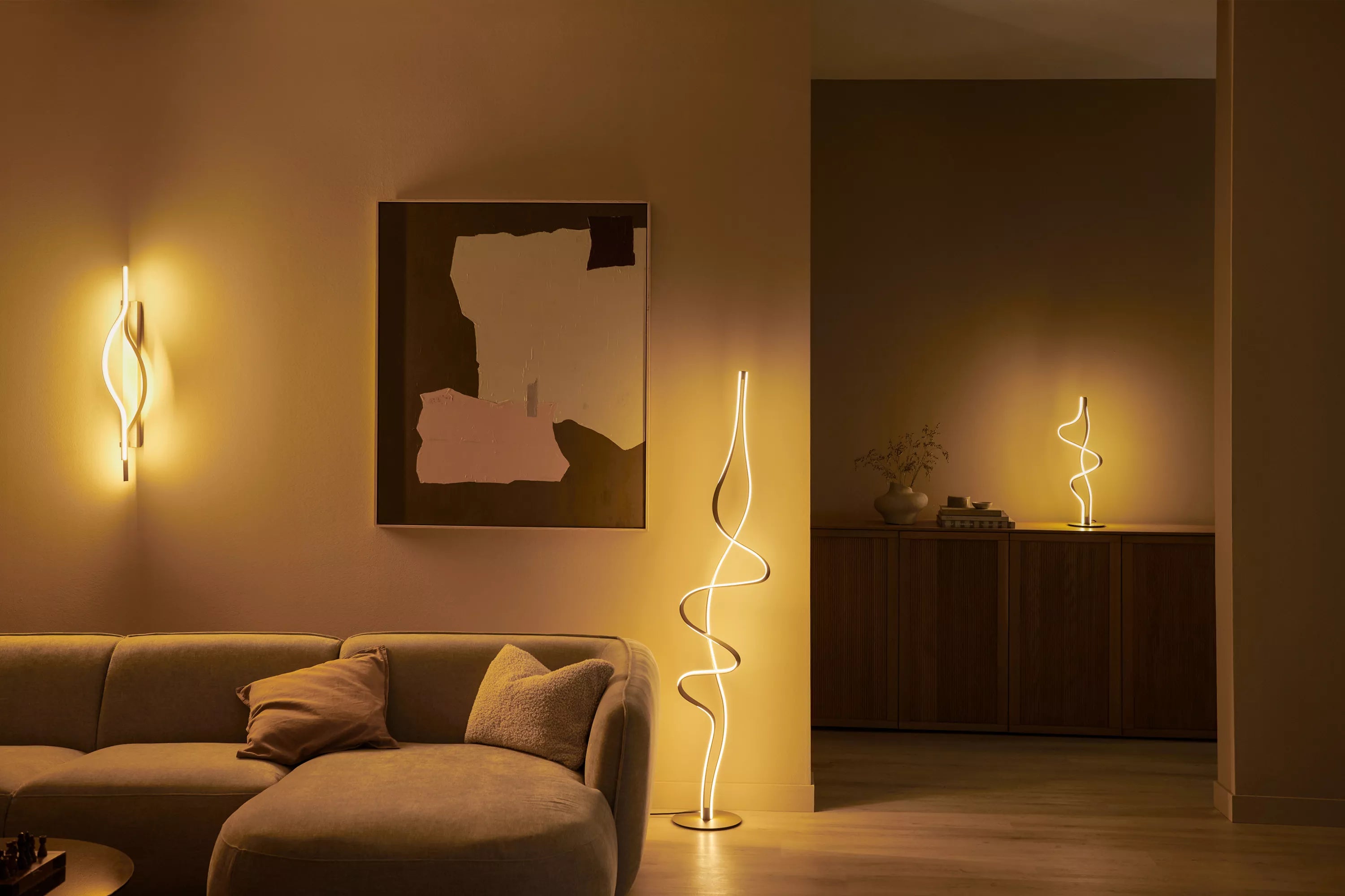 LAMBADA Tafellamp-Champa.-LED Dimb.-19W-2700K-PVC