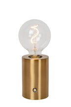 VIVO - Rechargeable table lamp - Battery - Ø 8 cm - LED Dimmable - E27 - 1x1W 2700K - Matt Gold / Brass