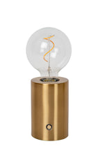 VIVO - Rechargeable table lamp - Battery - Ø 8 cm - LED Dimmable - E27 - 1x1W 2700K - Matt Gold / Brass