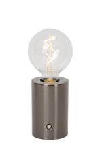 VIVO - Rechargeable table lamp - Battery - Ø 8 cm - LED Dimmable - E27 - 1x1W 2700K - Mat zwart chroom