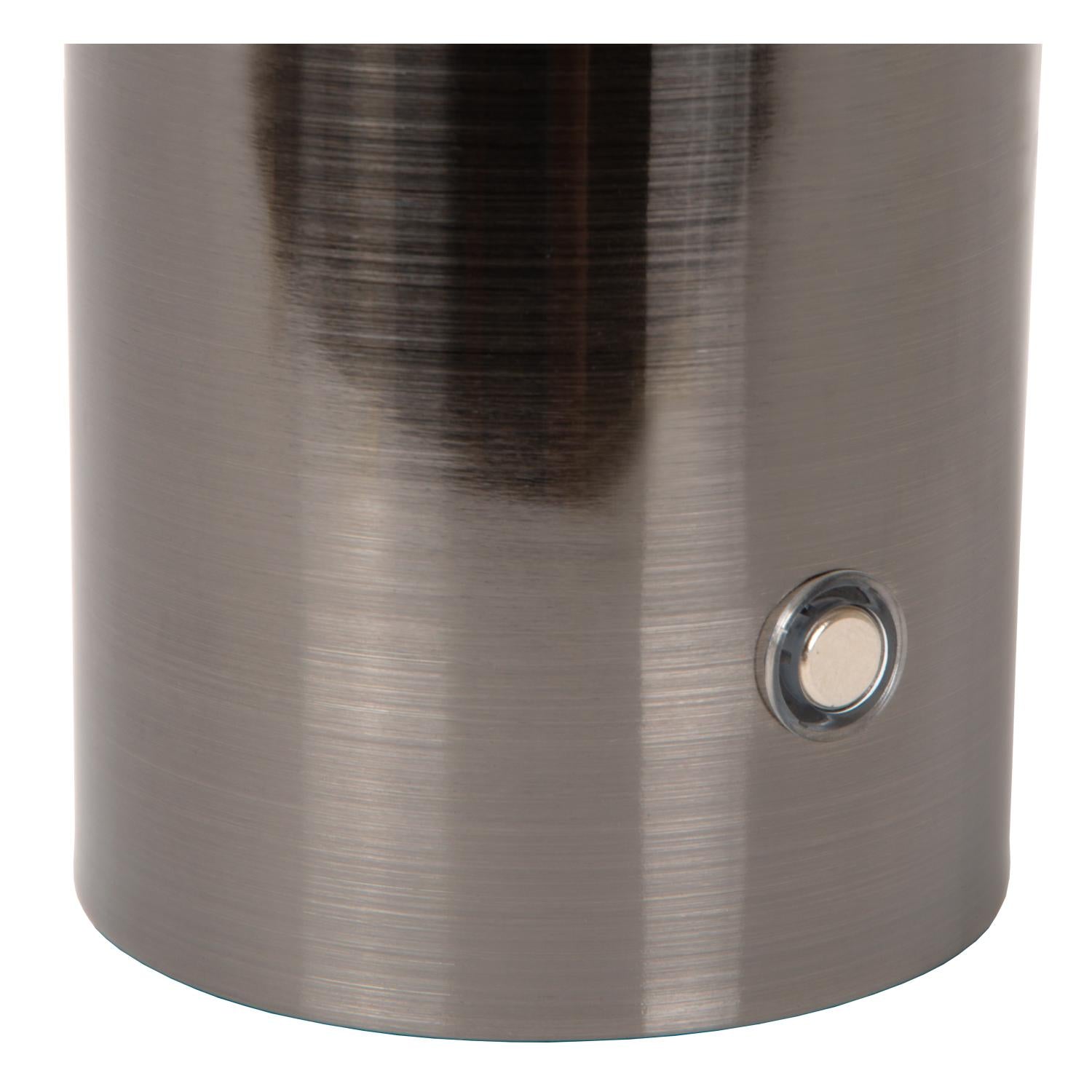 VIVO - Rechargeable table lamp - Battery - Ø 8 cm - LED Dimmable - E27 - 1x1W 2700K - Mat zwart chroom