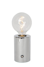 VIVO - Oplaadbare Tafellamp - Accu/Batterij - Ø 8 cm - LED Dimb. - E27 - 1x1W 2700K - Chroom
