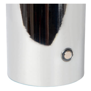 VIVO - Oplaadbare Tafellamp - Accu/Batterij - Ø 8 cm - LED Dimb. - E27 - 1x1W 2700K - Chroom
