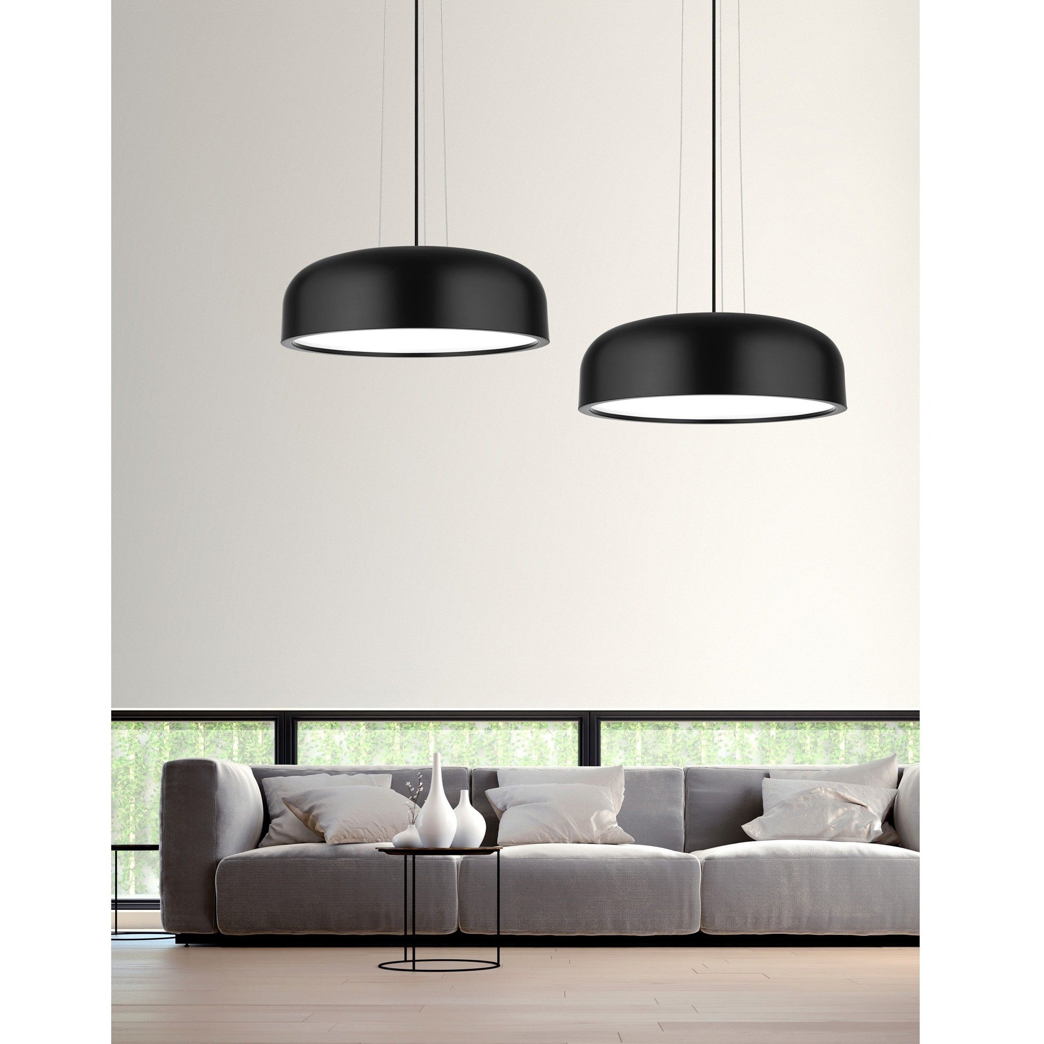 Hanglamp Perleto, zwart