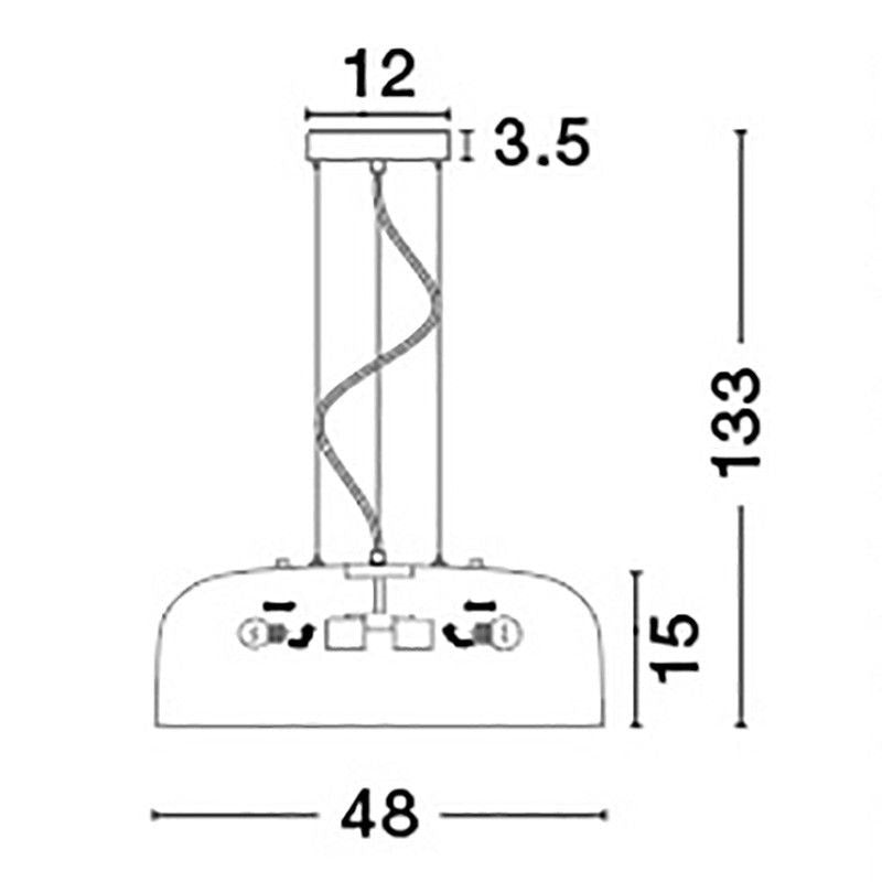 Hanglamp Perleto, zwart