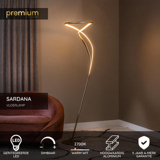 SARDANA - Lampadaire - Ø 44 cm - LED Dimmable - 1x28W 2700K - Or mat / Laiton