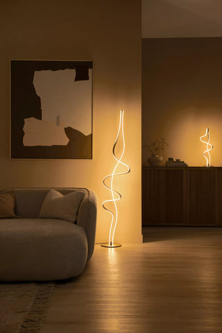 LAMBADA Floor lamp-Matt Gold-LED Dimm.-38W-2700K-PVC