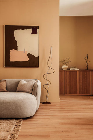 LAMBADA Floor lamp-Matt Gold-LED Dimm.-38W-2700K-PVC