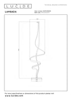LAMBADA Floor lamp-Matt Gold-LED Dimm.-38W-2700K-PVC