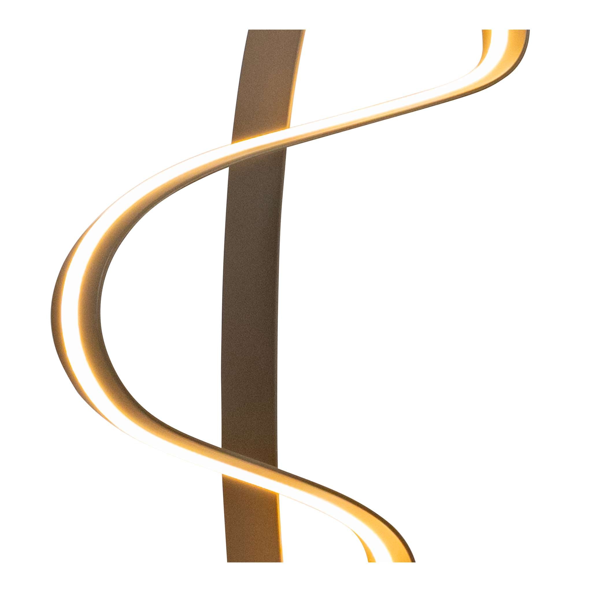 LAMBADA Vloerlamp-Mat Go.-LED Dimb.-38W-2700K-PVC