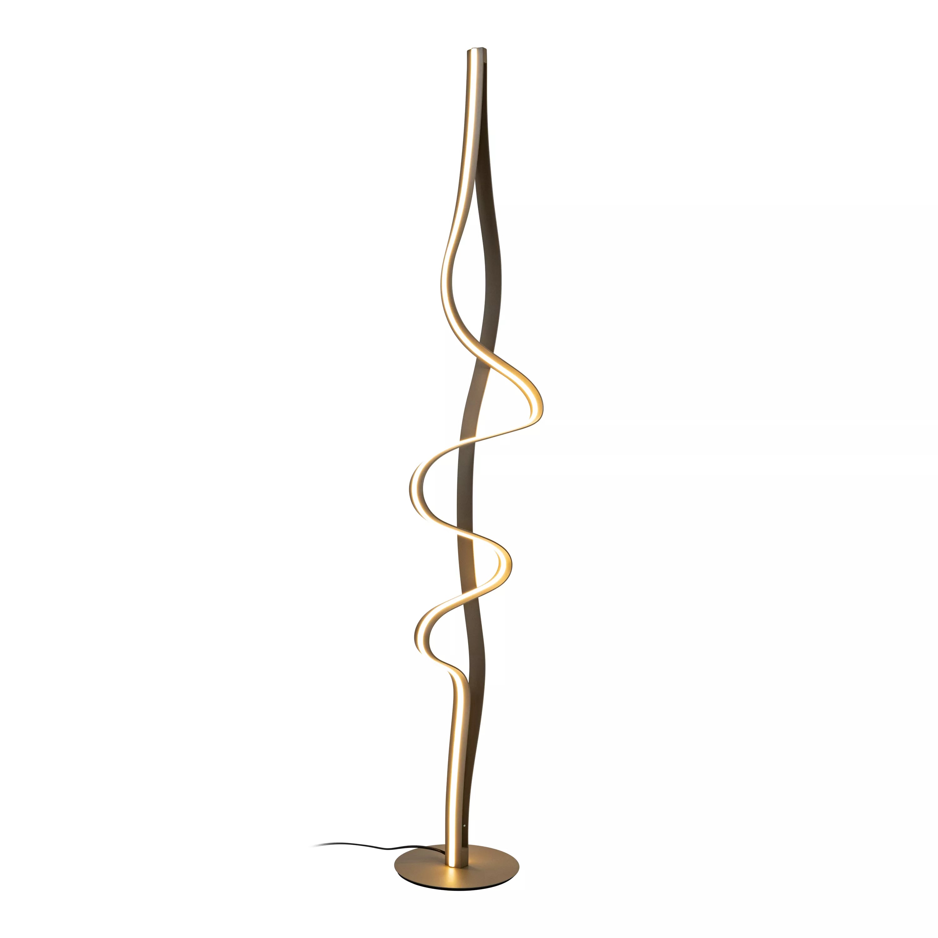 LAMBADA Floor lamp-Matt Gold-LED Dimm.-38W-2700K-PVC