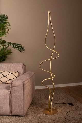 LAMBADA Vloerlamp-Mat Go.-LED Dimb.-38W-2700K-PVC