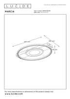 MARCIA - Plafonnier - LED 3 StepDim - 1x32W 2700K - Noir | Essential