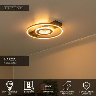 MARCIA - Plafonnier - LED 3 StepDim - 1x32W 2700K - Noir | Essential