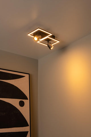 ARIANNE - Ceiling light - LED - 2x Integrated LED - 2xGU10 - CCT - Black