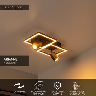 ARIANNE - Ceiling light - LED - 2x Integrated LED - 2xGU10 - CCT - Black