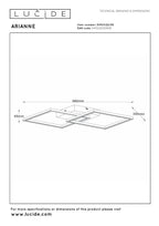 ARIANNE - Ceiling light - LED - CCT - 1x23W 2700K/4000K - Black