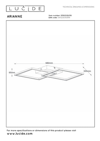 ARIANNE - Ceiling light - LED - CCT - 1x23W 2700K/4000K - Black