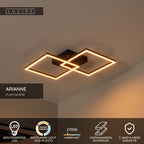 ARIANNE - Ceiling light - LED - CCT - 1x23W 2700K/4000K - Black