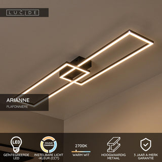 ARIANNE - Plafonnier - LED - CCT - 1x23W 2700K/4000K - Noir