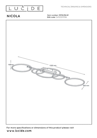NICOLA - Ceiling light - LED - CCT - 1x37W 2700K/4000K - Taupe | Essential