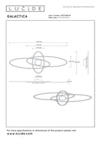 Lucide - GALACTICA - Plafonnier - LED Dimmable - CCT - 1x60W 2700K/4000K - Taupe - IP20