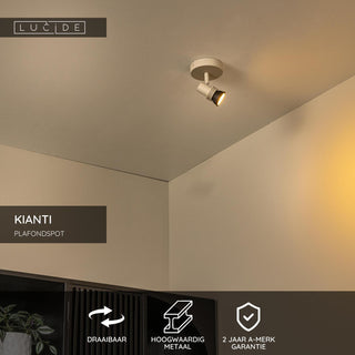 KIANTI - Spot plafonnier - Ø 10 cm - 1xGU10 - Taupe