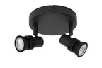 KIANTI - Plafondspot - Ø 15 cm - 2xGU10 - Zwart