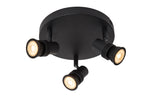 KIANTI - Spot plafonnier - Ø 21 cm - 3xGU10 - Noir