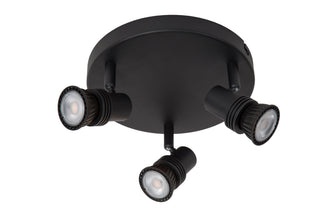 KIANTI - Spot plafonnier - Ø 21 cm - 3xGU10 - Noir