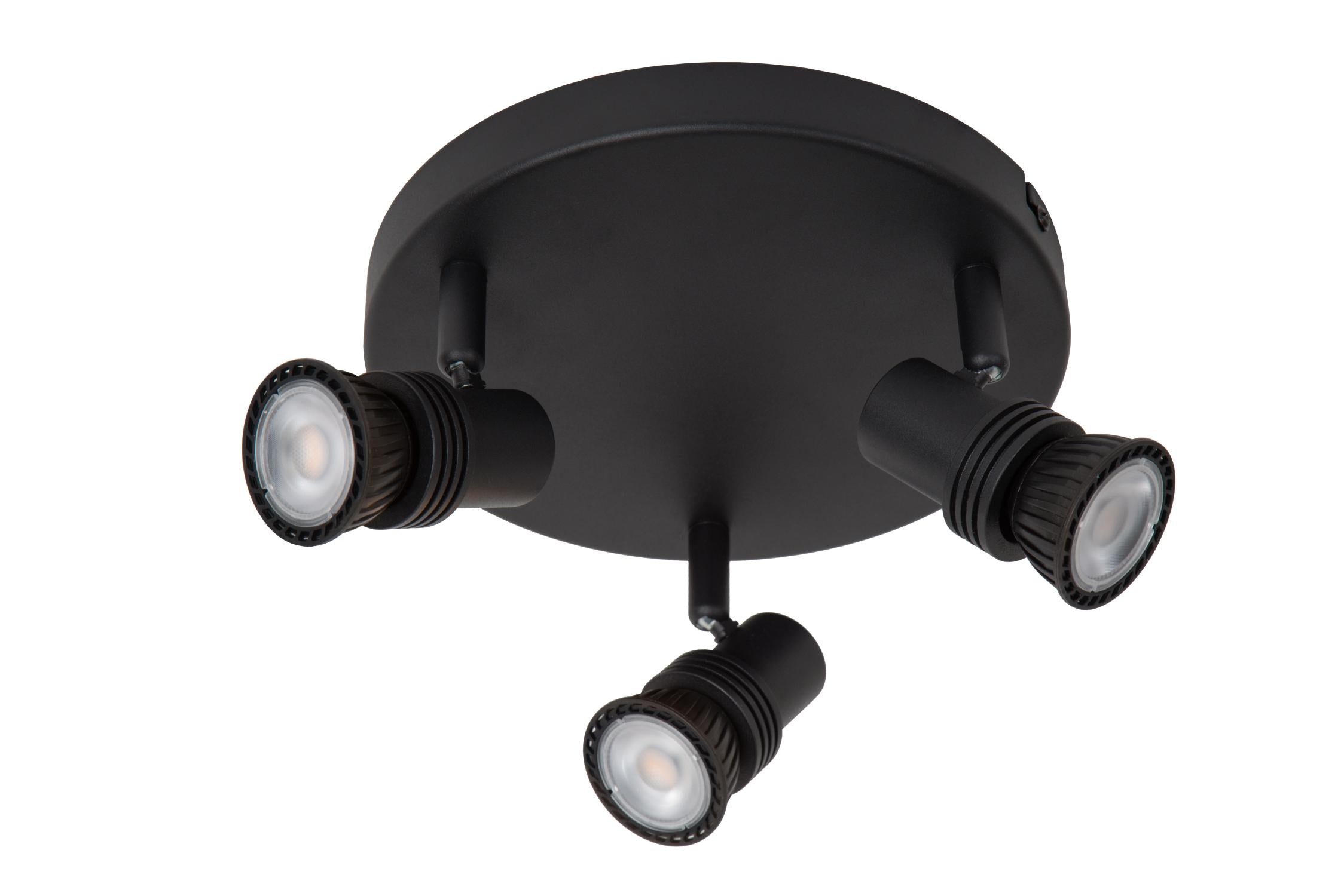 KIANTI - Spot plafonnier - Ø 21 cm - 3xGU10 - Noir