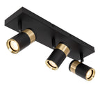GORIK - Spot plafonnier - 3xGU10 - Noir