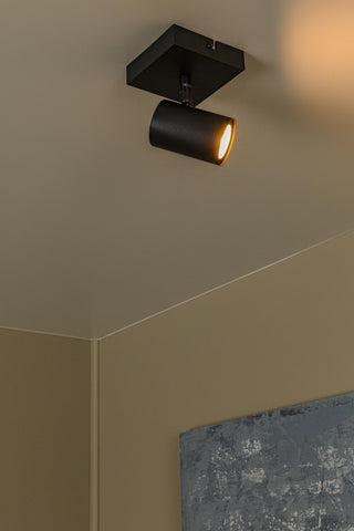 AMIGO - Plafondspot - 1xGU10 - Zwart