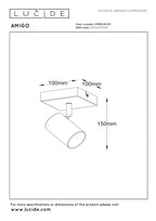 AMIGO - Spot plafonnier - 1xGU10 - Blanc