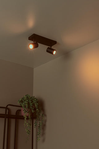 AMIGO - Spot plafonnier - 2xGU10 - Noir