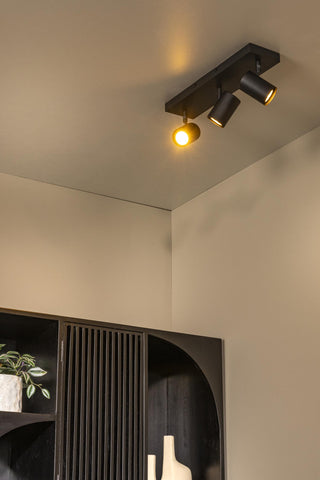 AMIGO - Plafondspot - 3xGU10 - Zwart