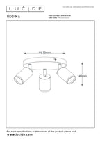 REGINA - Ceiling spot - Ø 21 cm - 3xGU10 - Taupe | Essential