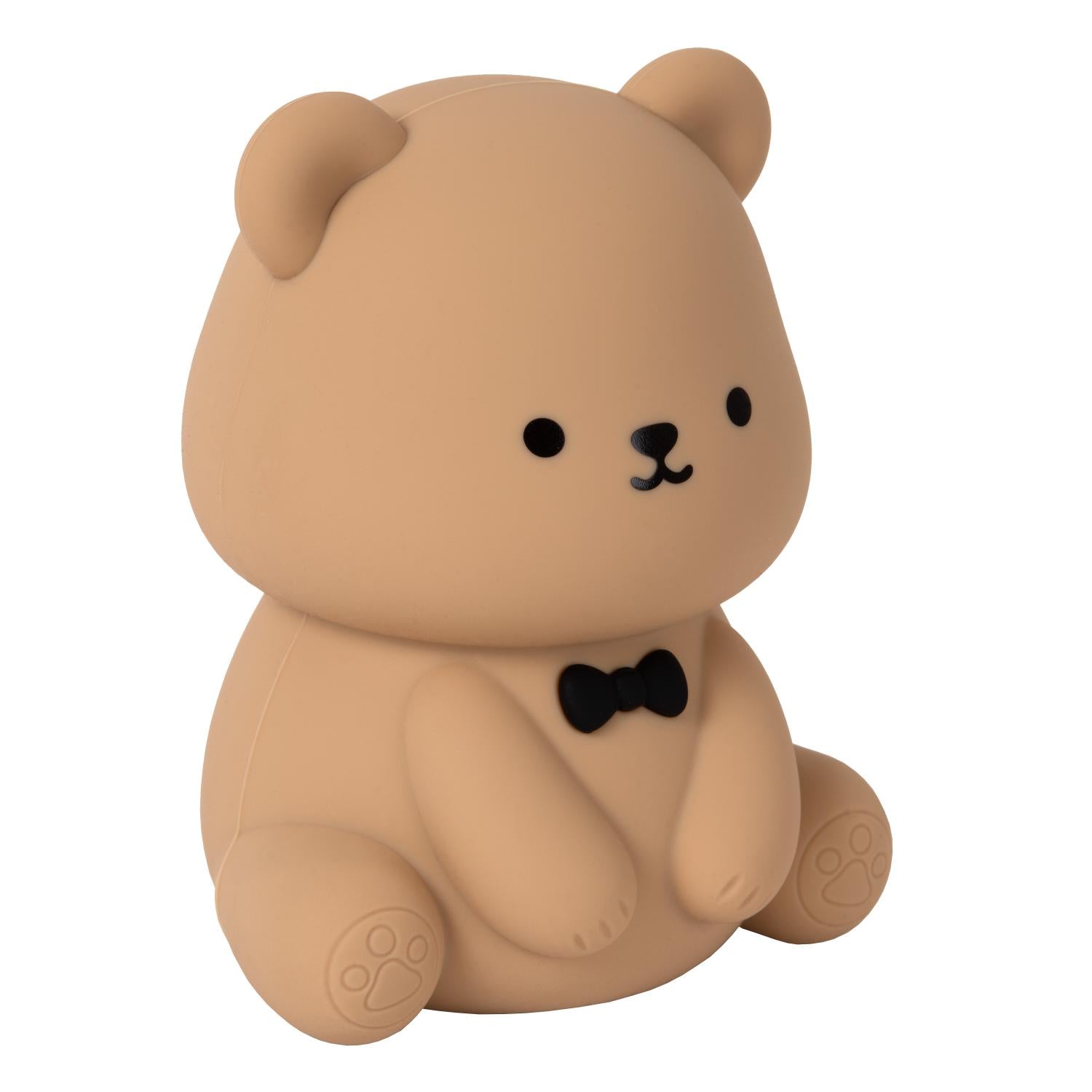 PINCHA BEAR - Oplaadbare Nachtlamp Kinderkamer - Accu/Batterij - LED 3 StepDim - 1x0,5W 2100K - RGB - Bruin | Essential