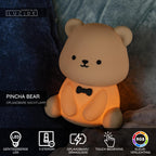 PINCHA BEAR - Veilleuse rechargeable Chambre d'enfant - Batterie/Pile - LED 3 StepDim - 1x0,5W 2100K - RGB - Marron | Essential