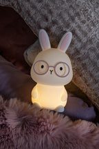 PINCHA RABBIT - Oplaadbare Nachtlamp Kinderkamer - Accu/Batterij - LED 3 StepDim - RGB - Wit | Essential