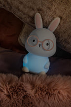 PINCHA RABBIT - Oplaadbare Nachtlamp Kinderkamer - Accu/Batterij - LED 3 StepDim - RGB - Wit | Essential