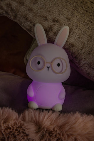 PINCHA RABBIT - Oplaadbare Nachtlamp Kinderkamer - Accu/Batterij - LED 3 StepDim - RGB - Wit | Essential